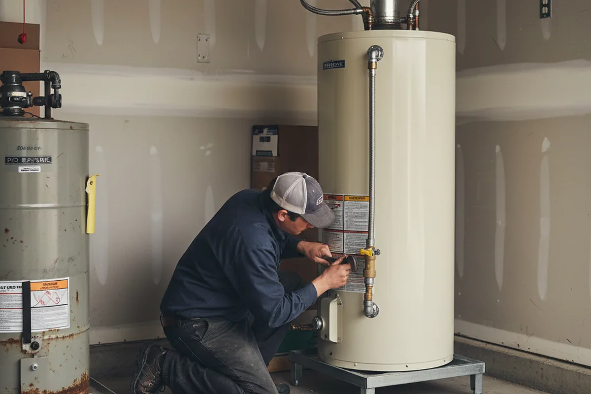 Water heater and shutoff valve replacement in Bancroft